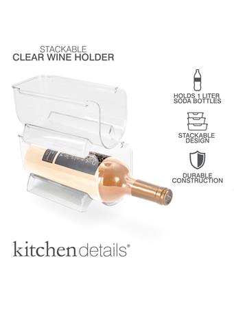 KENNEDY INTERNATIONAL - Stackable Clear Acrylic Wine Holder CLEAR