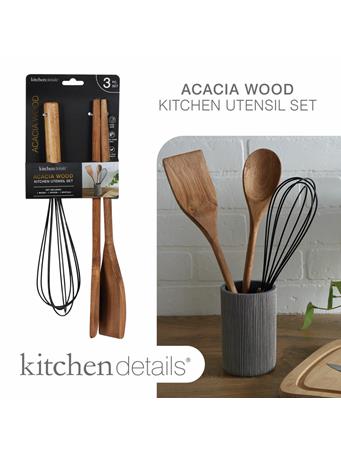 KENNEDY INTERNATIONAL - Acacia Cooking Utensil Set BLACK PATTERN