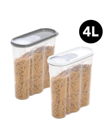 KENNEDY INTERNATIONAL - 4 Liter Clear Container with Flip Lid CLEAR