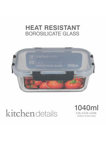 KENNEDY INTERNATIONAL - Heat Resistant Borosilicate Glass Food Container CLEAR