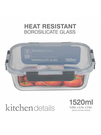KENNEDY INTERNATIONAL - Heat Resistant Borosilicate Glass Food Container CLEAR