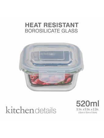 KENNEDY INTERNATIONAL - Square Shape High Borosilicate Food Container CLEAR