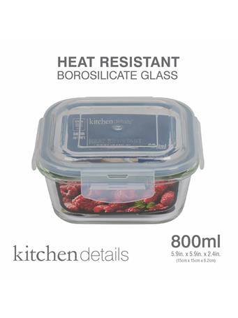 KENNEDY INTERNATIONAL - Square Shape High Borosilicate Food Container CLEAR