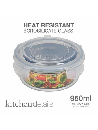 KENNEDY INTERNATIONAL - Heat Resistant High Borosilicate Glass Food Container CLEAR