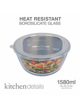 KENNEDY INTERNATIONAL - Heat Resistant High Borosilicate Glass Food Container CLEAR