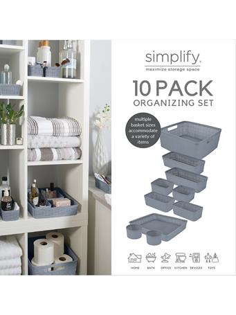 KENNEDY INTERNATIONAL - Plastic Jute Organizers - 10 Piece Set BLUE
