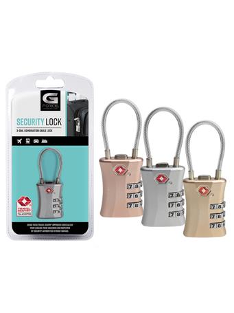 GFORCE - 3-Dial Combination Security Lock ASSORTED