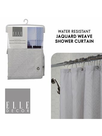 KENNEDY INTERNATIONAL - Jacquard Weave Design Water Resistance Shower Curtain GREY