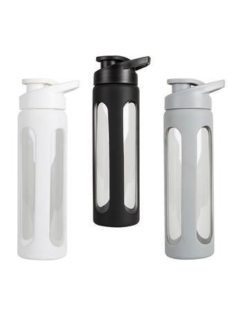KITCHEN DETAILS - Glass Water Bottle with Silicone Sleeve ASSORTED