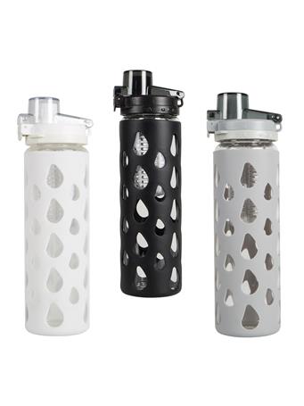 KITCHEN DETAILS - Glass Water Bottle with Silicone Sleeve ASSORTED