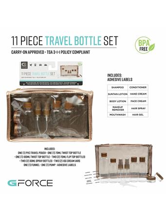 KENNEDY INTERNATIONAL - Travel Bottle Set - 11 Piece CLEAR
