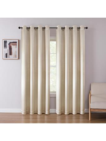 REGAL HOME COLLECTIONS  - Ashby Geo Embossed Blackout Panel CHAMPAGNE
