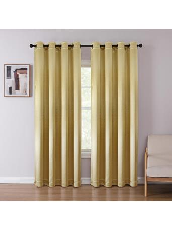 REGAL HOME COLLECTIONS  - Ashby Geo Embossed Blackout Panel GOLD