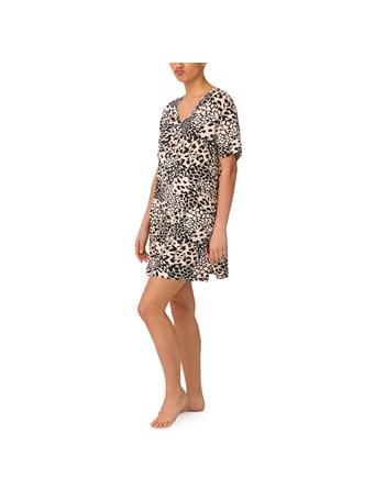 DKNY - 34IN Short Sleeve Sleep Shirt IVRBLKPT