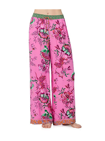 40 WINKS - Boho Floral Print Pajama Pants FUSIA/PT