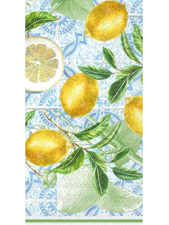 BOSTON INTERNATIONAL - Citrus Limon Guest Napkins BLUE