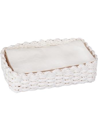 BOSTON INTERNATIONAL - Paper Woven Napkin Caddy WHITE