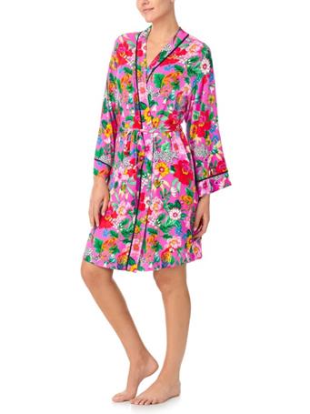 ROOM SERVICE - Spencer Knit Robe In Critter Floral FUSIA/PT