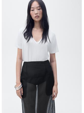 MANGO - V-neck T-shirt WHITE