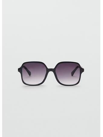 MANGO - Squared Frame Sunglasses BLACK