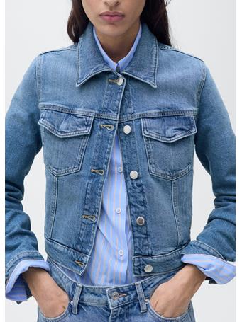 MANGO - Crop Denim Jacket MEDIUM BLUE
