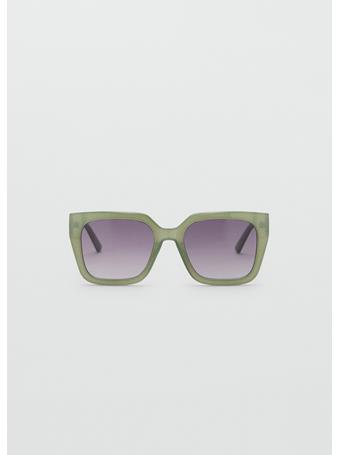 MANGO - Squared Frame Sunglasses MEDIUM GREEN