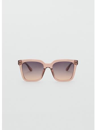 MANGO - Squared Frame Sunglasses LT-PASTEL PINK