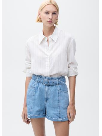 MANGO - Denim Shorts With Belt MEDIUM BLUE