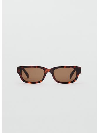 MANGO - Rectangular-frame Sunglasses DARK BROWN