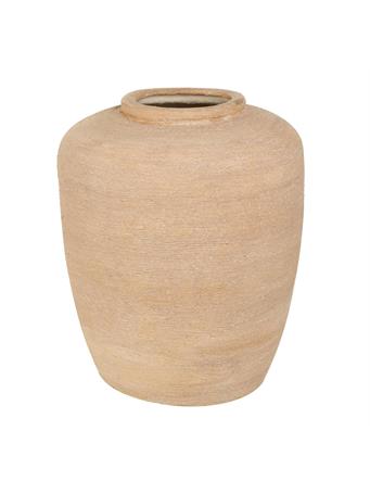UMA HOME DECOR - Ceramic Beige Vase BEIGE