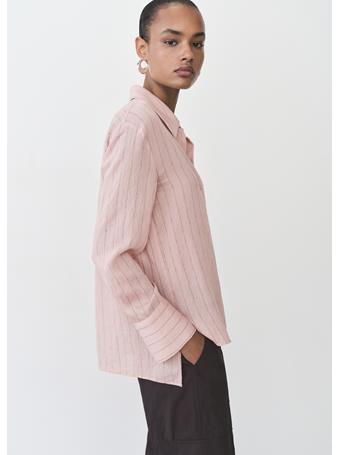MANGO - Stripe-print Shirt MEDIUM PINK