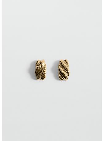 MANGO - Textured-relief Earrings GOLD