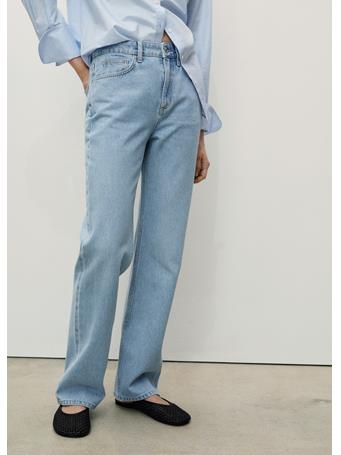 MANGO - Matilda Medium-rise Straight-fit Jeans LT-PASTEL BLUE
