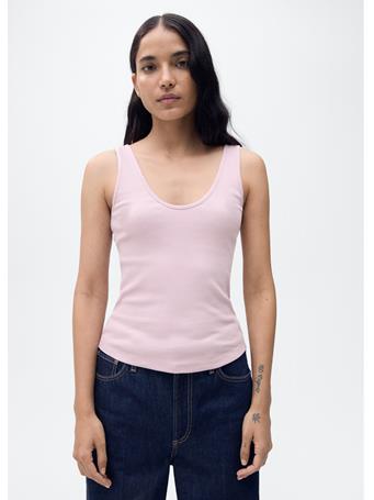 MANGO - Cotton Top With Wide Straps MEDIUM PINK