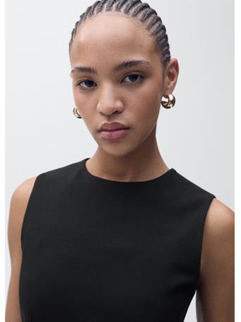 MANGO - Top With Wide Straps BLACK