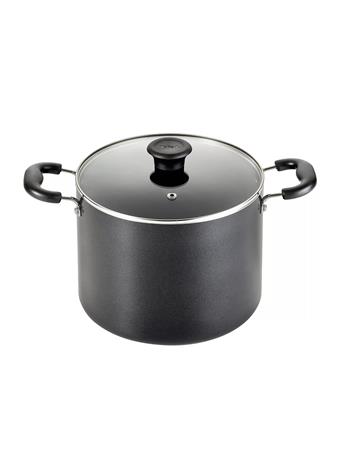 T-FAL - Essentials 8-qt. Non-Stick Stockpot BLACK