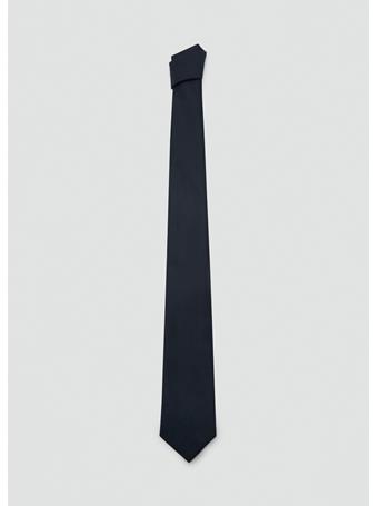 MANGO - 100% Wool Plain Tie NAVY