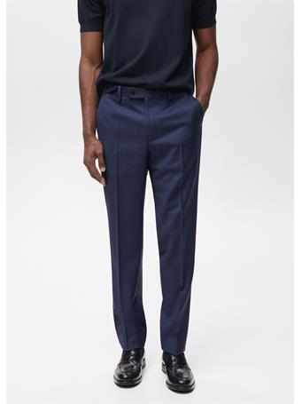 MANGO - Turin 100% Virgin Wool Suit Trousers DK BLUE