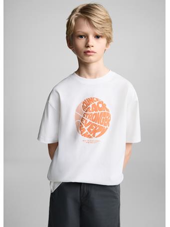 MANGO - Short-sleeved Printed T-shirt IVORY