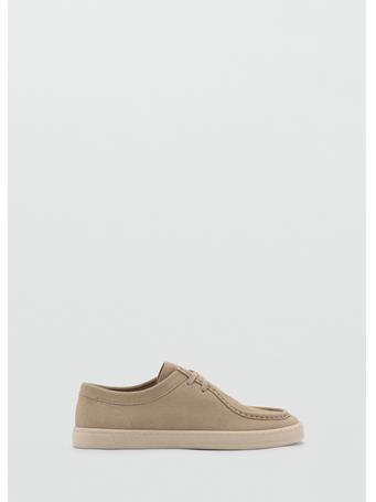 MANGO - Suede Nautical Shoes BEIGE