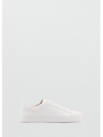 MANGO - Lace-up Panel Sneakers WHITE
