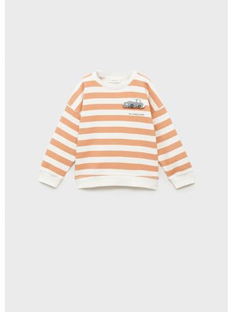 MANGO - Cartoon Cotton Sweatshirt DARK BROWN