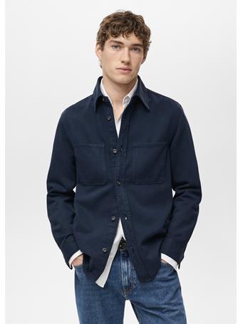 MANGO - Tencel Regular-fit Overshirt NAVY