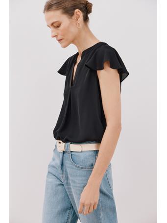 TENDAM - Flounced Sleeve Blouse BLACK
