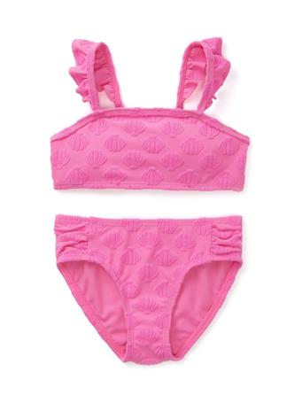 RAISINS - 2-Piece Shell Texture Swimsuit PINK