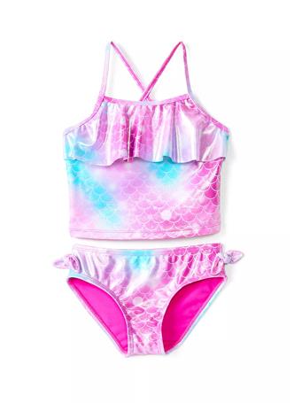 RAISINS - Mermaid Ruffle Swim Top and Bottoms Set PURPLE