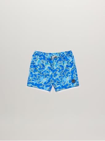MAUI AND SONS - Bad Fish Boys Pool Shorts BLUE