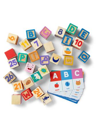 MELISSA & DOUG - Ms. Rachel Wooden Learning Blocks NO COLOR