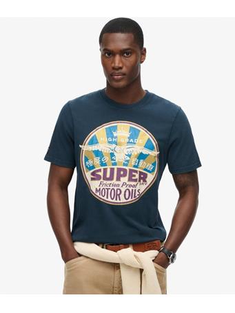 SUPERDRY - Workwear Gasoline Graphic T-Shirt THG TRUE NAVY
