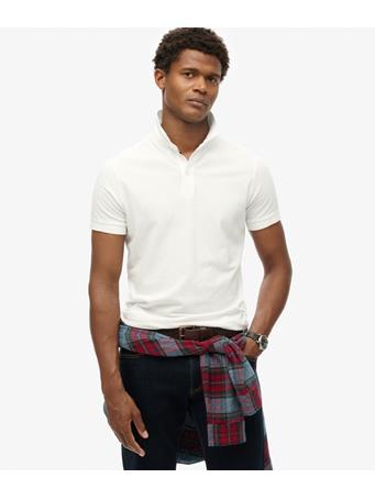 SUPERDRY - City Pique Polo Shirt 01C OPTIC WHITE